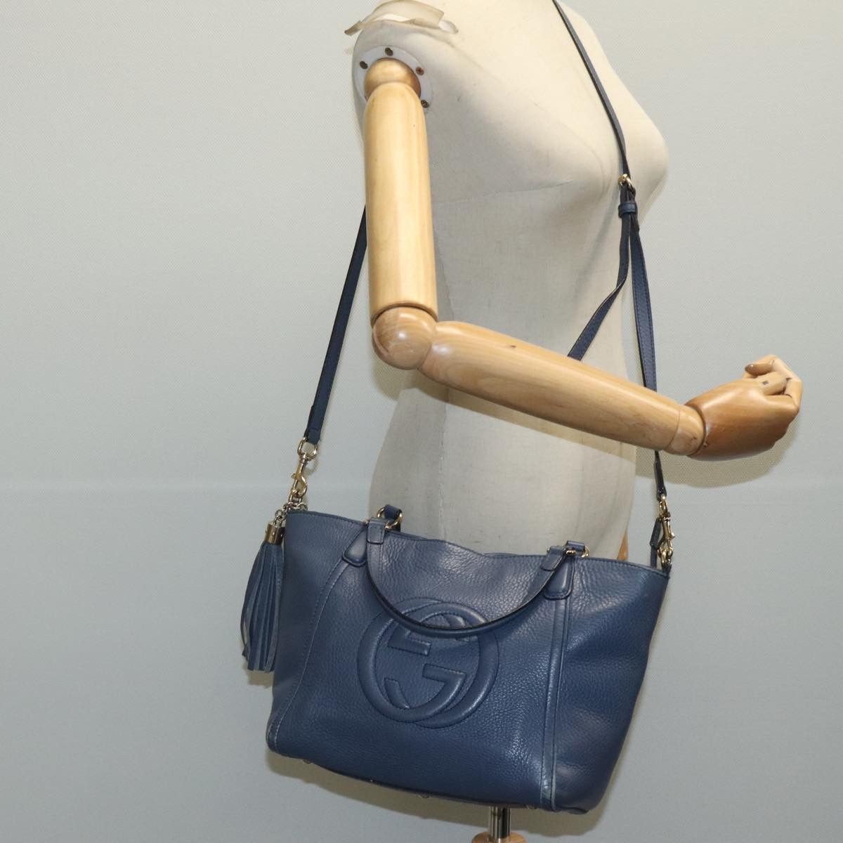 Gucci Soho Blue Leather Handbag (Pre-Owned) Size ONE SIZE - 15 Thumbnail