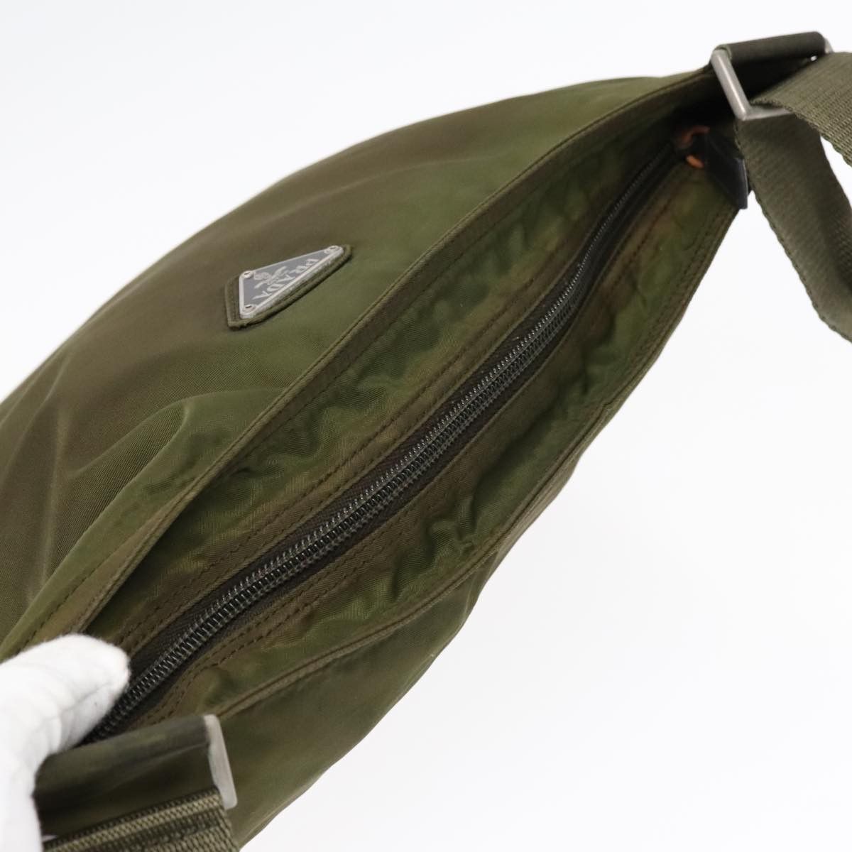 Prada Re-Nylon Khaki Synthetic Shoulder Bag (Pre-Owned) Size ONE SIZE - 16 Thumbnail