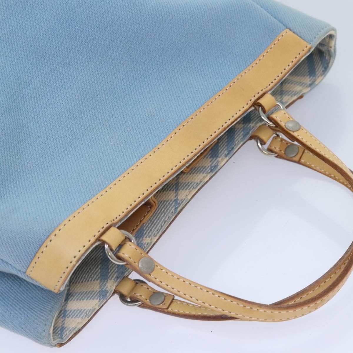 Burberry Blue Canvas Handbag (Pre-Owned) Size ONE SIZE - 15 Thumbnail