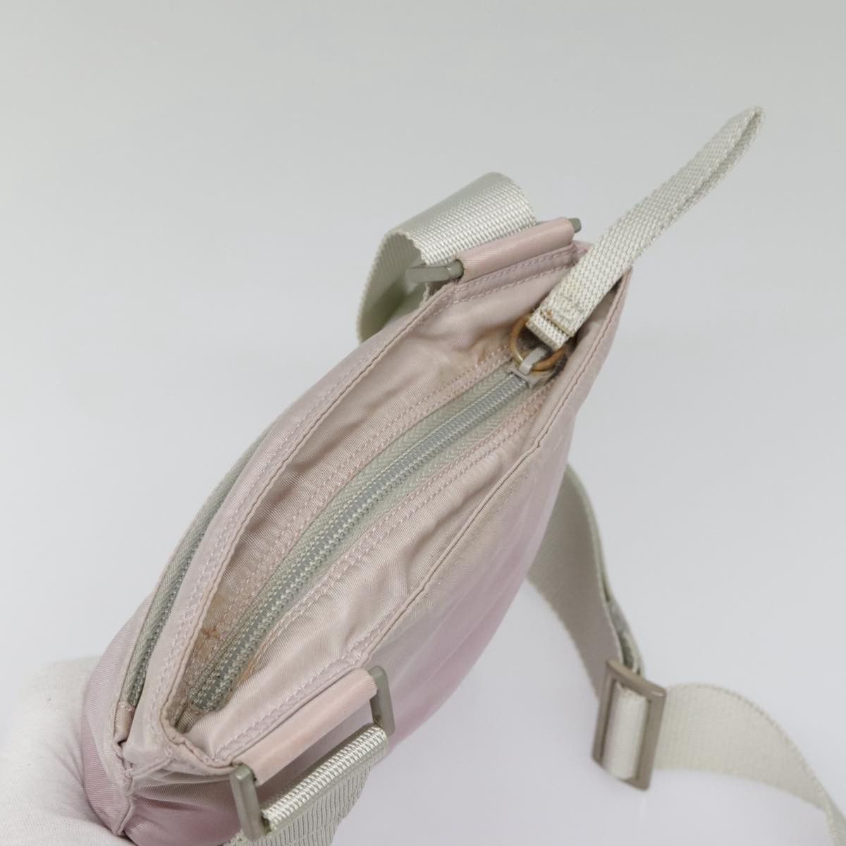 Prada Triangle Logo Pink Synthetic Shoulder Bag (Pre-Owned) Size ONE SIZE - 18 Thumbnail