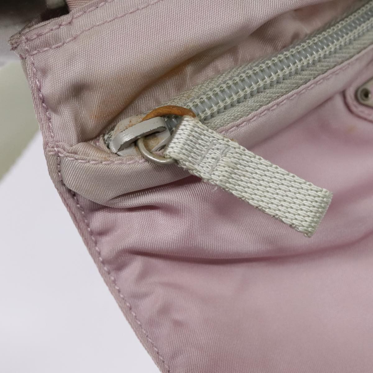Prada Triangle Logo Pink Synthetic Shoulder Bag (Pre-Owned) Size ONE SIZE - 12 Thumbnail