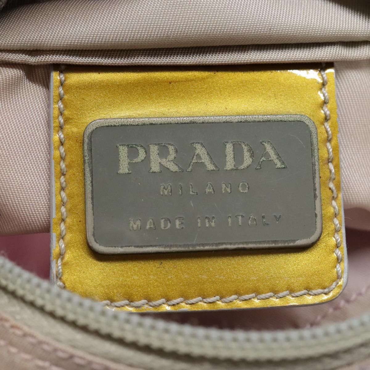 Prada Triangle Logo Pink Synthetic Shoulder Bag (Pre-Owned) Size ONE SIZE - 15 Thumbnail
