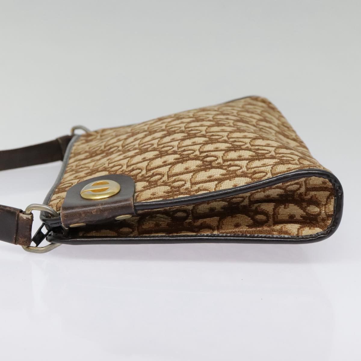 Dior Trotter Brown Canvas Shoulder Bag (Pre-Owned) Size ONE SIZE - 3 Thumbnail