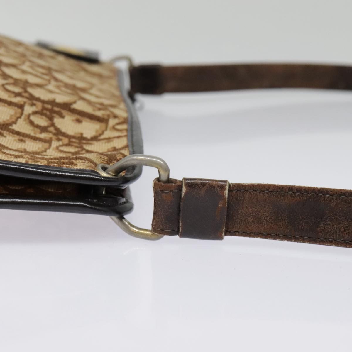 Dior Trotter Brown Canvas Shoulder Bag (Pre-Owned) Size ONE SIZE - 13 Thumbnail
