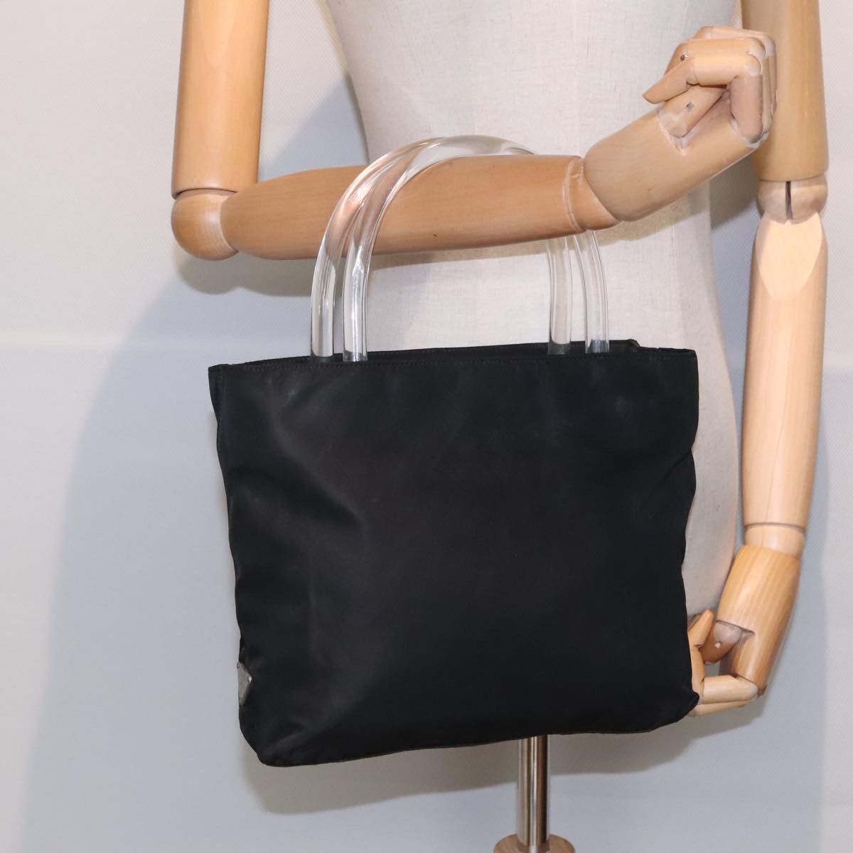 Prada Re-Nylon Black Leather Handbag (Pre-Owned) Size ONE SIZE - 11 Thumbnail