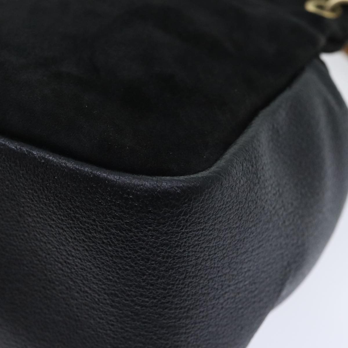 Gucci Bamboo Black Suede Handbag (Pre-Owned) Size ONE SIZE - 7 Thumbnail