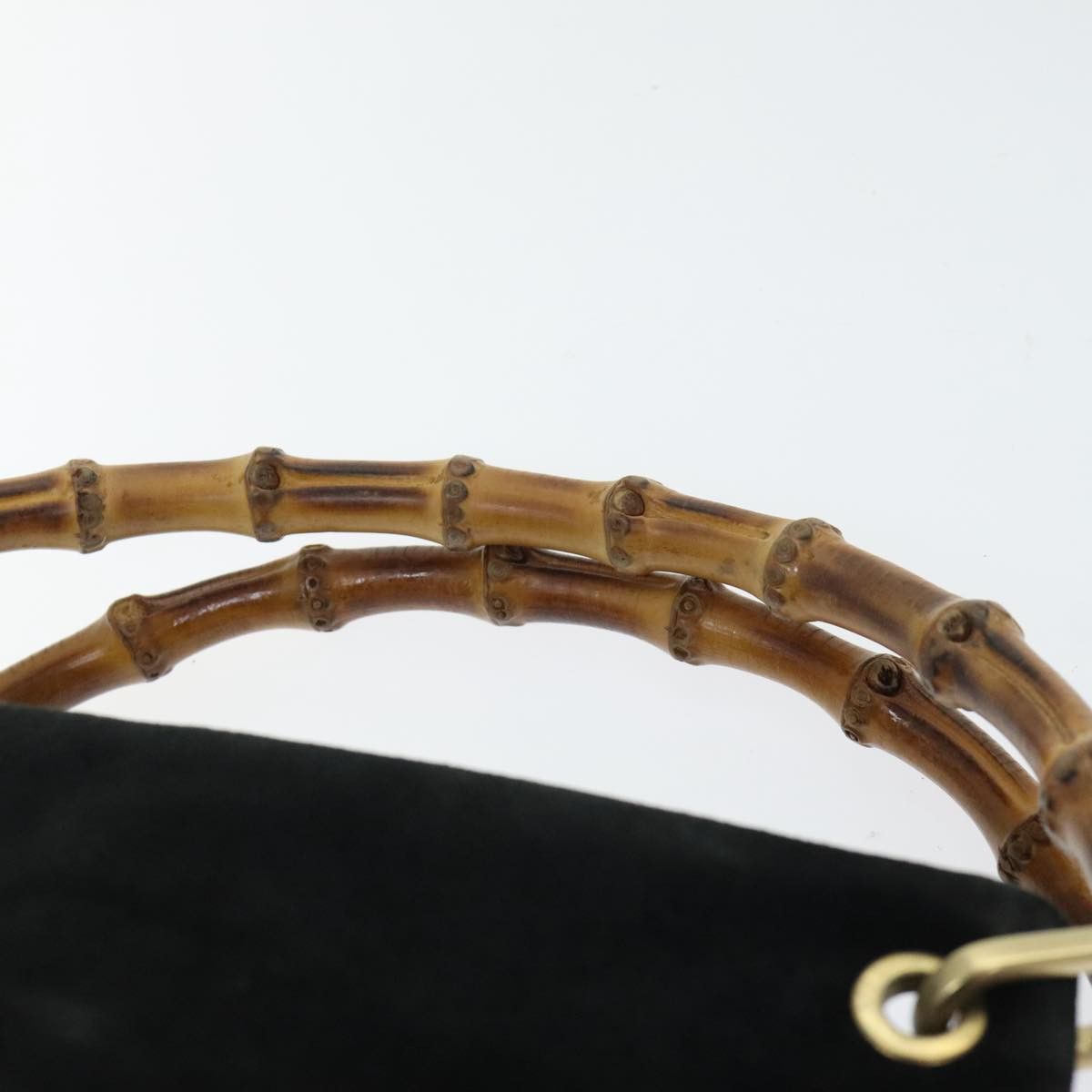 Gucci Bamboo Black Suede Handbag (Pre-Owned) Size ONE SIZE - 6 Thumbnail