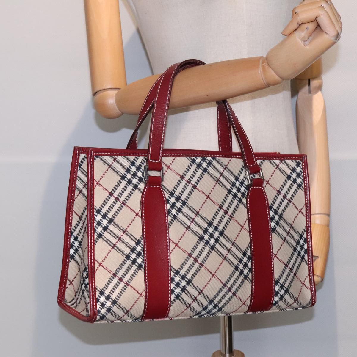 Burberry Nova Check Beige Canvas Handbag (Pre-Owned) Size ONE SIZE - 13 Thumbnail