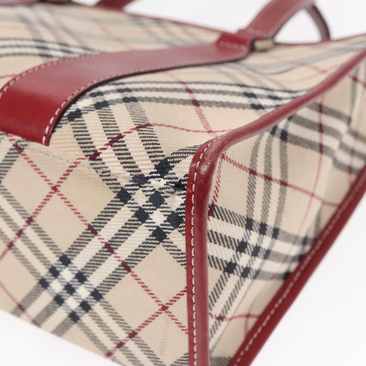 Burberry Nova Check Beige Canvas Handbag (Pre-Owned) Size ONE SIZE - 7 Thumbnail