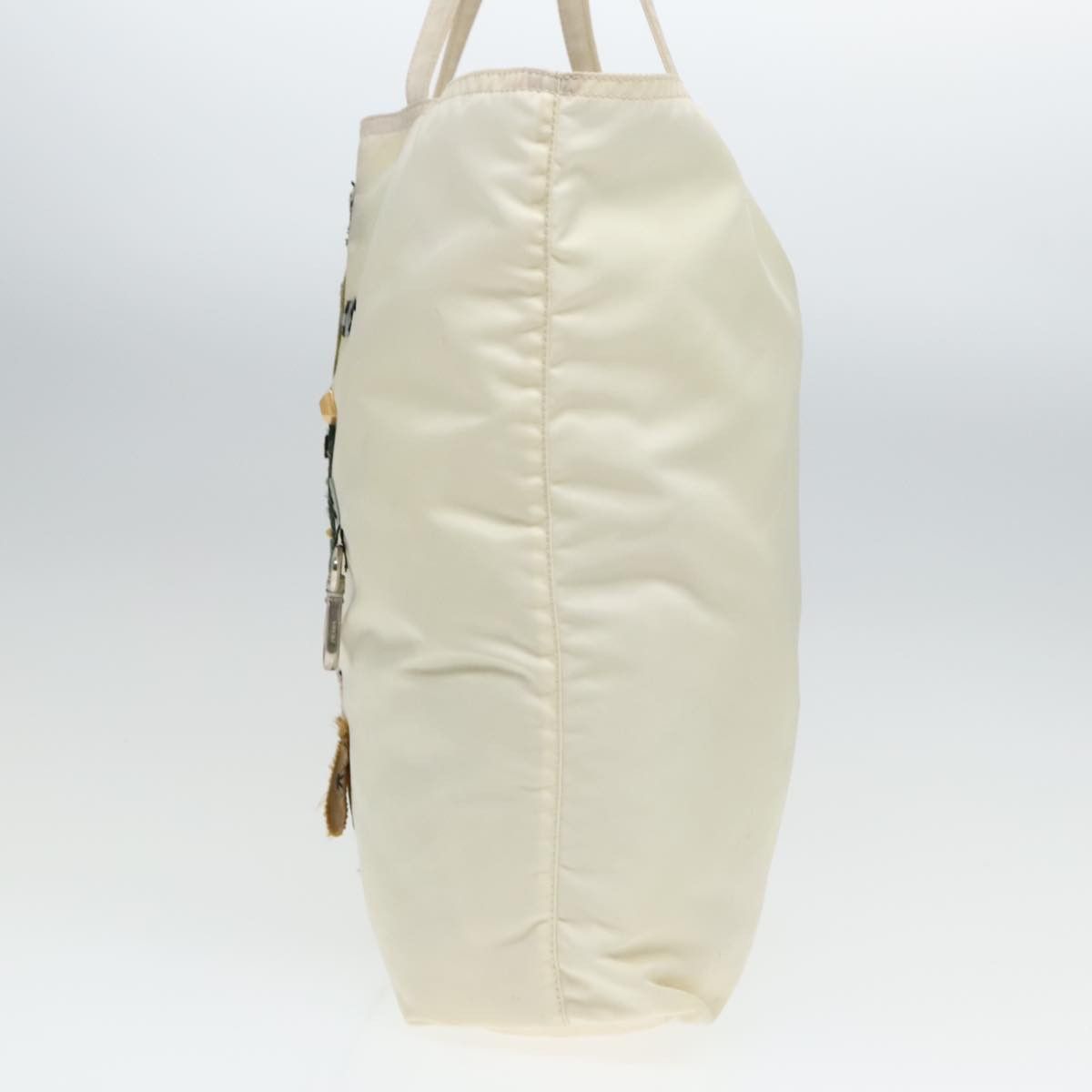Prada Robot White Canvas Tote Bag (Pre-Owned) Size ONE SIZE - 4 Thumbnail