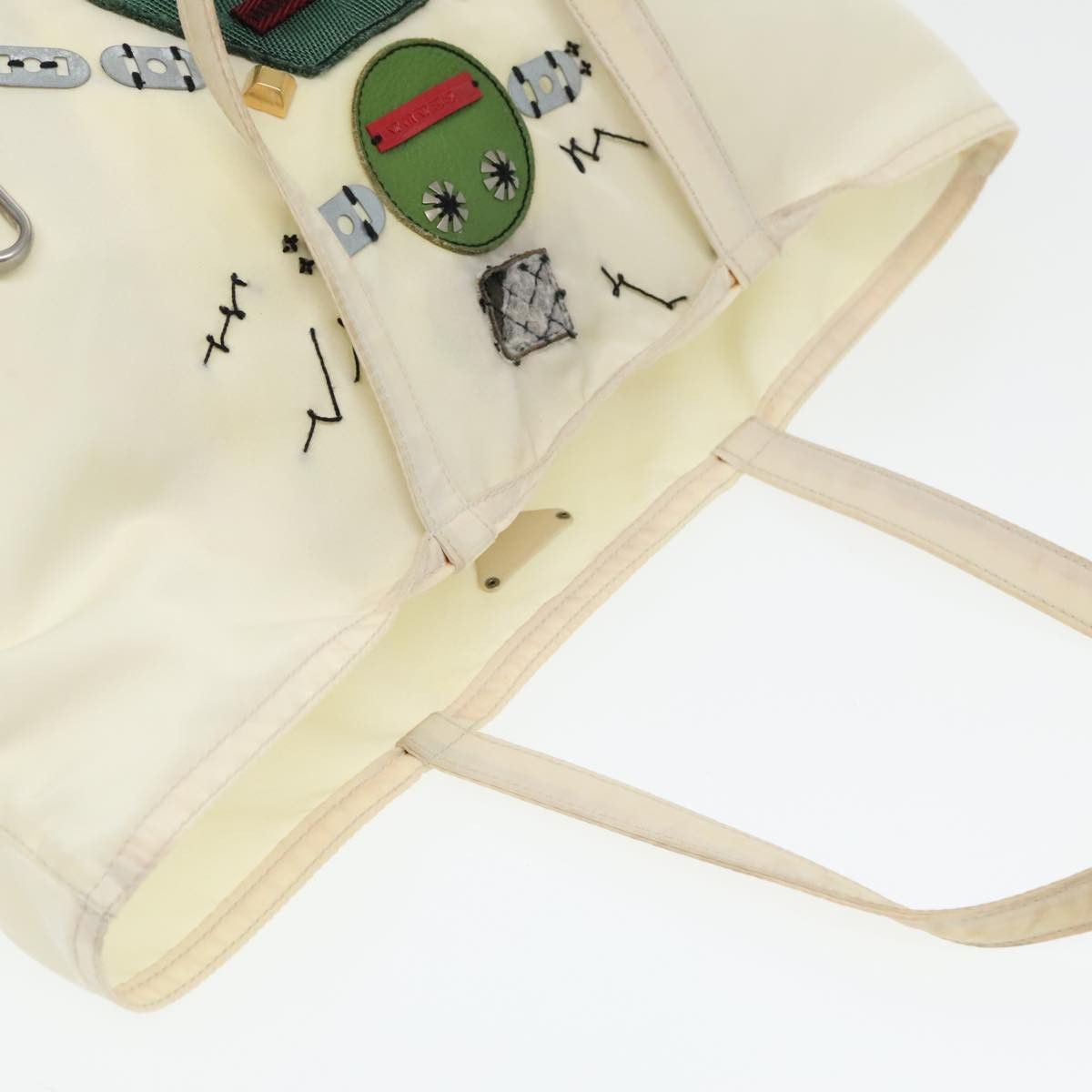 Prada Robot White Canvas Tote Bag (Pre-Owned) Size ONE SIZE - 16 Thumbnail
