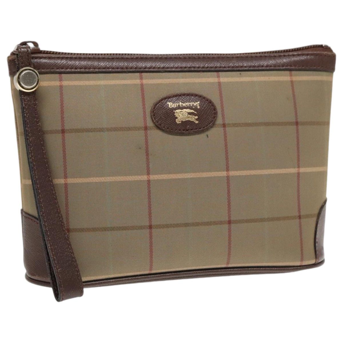 Burberry Nova Check Brown Canvas Clutch Bag (Pre-Owned) Size ONE SIZE - 19 Thumbnail