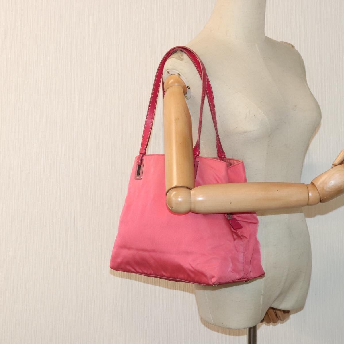 Prada Re-Nylon Pink Synthetic Tote Bag (Pre-Owned) Size ONE SIZE - 16 Thumbnail