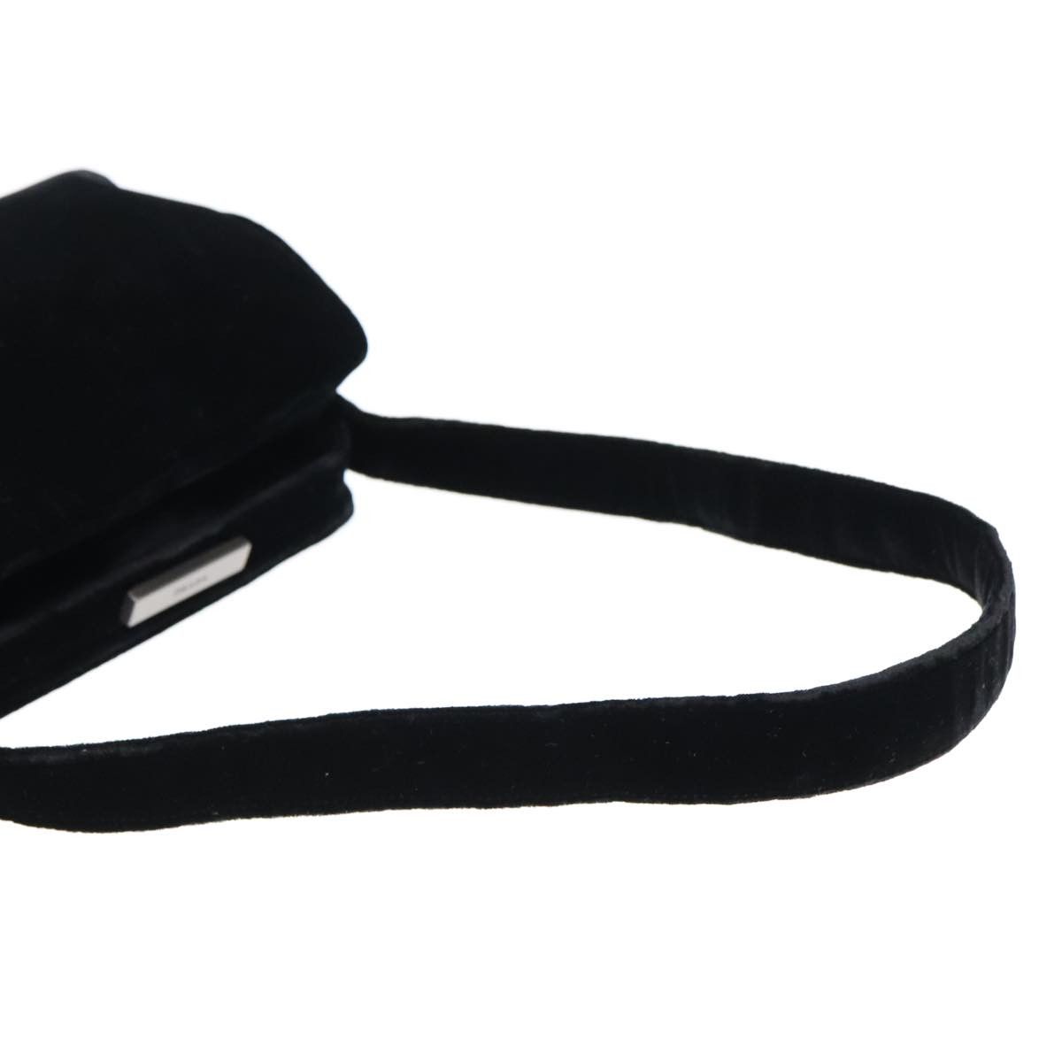 Prada Black Velvet Shoulder Bag (Pre-Owned) Size ONE SIZE - 6 Thumbnail