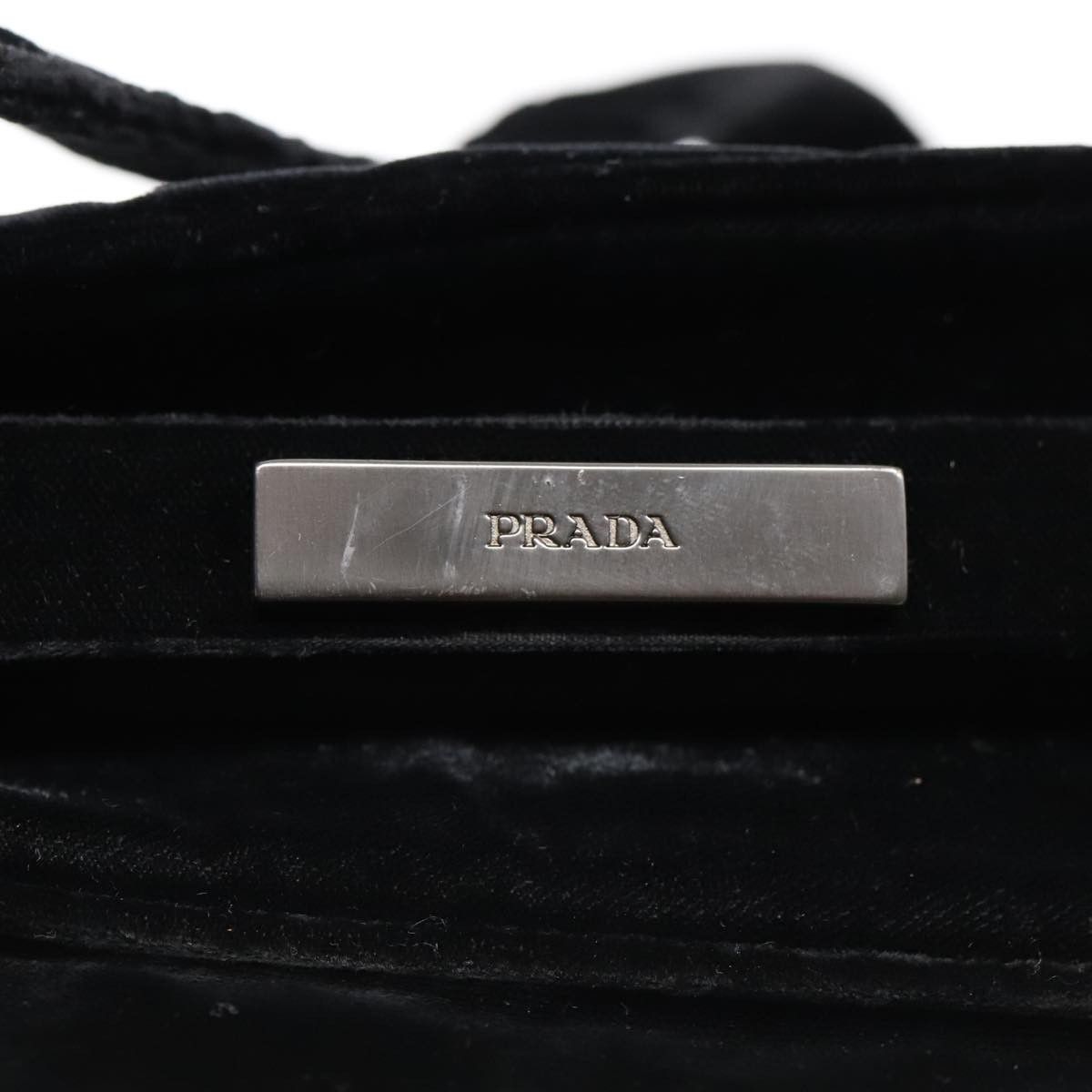Prada Black Velvet Shoulder Bag (Pre-Owned) Size ONE SIZE - 13 Thumbnail