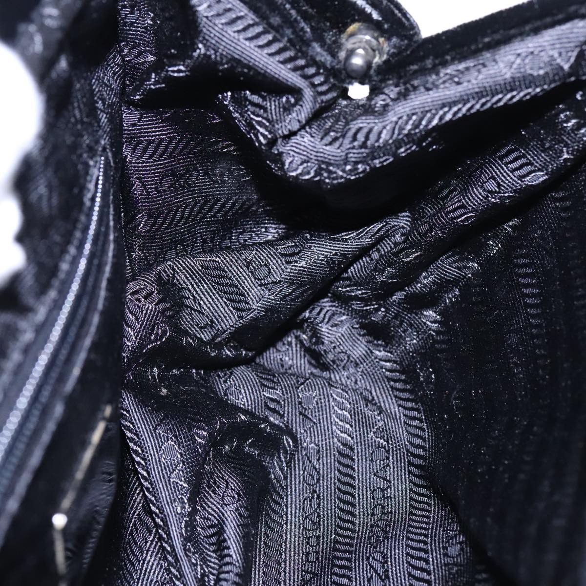Prada Black Velvet Shoulder Bag (Pre-Owned) Size ONE SIZE - 16 Thumbnail