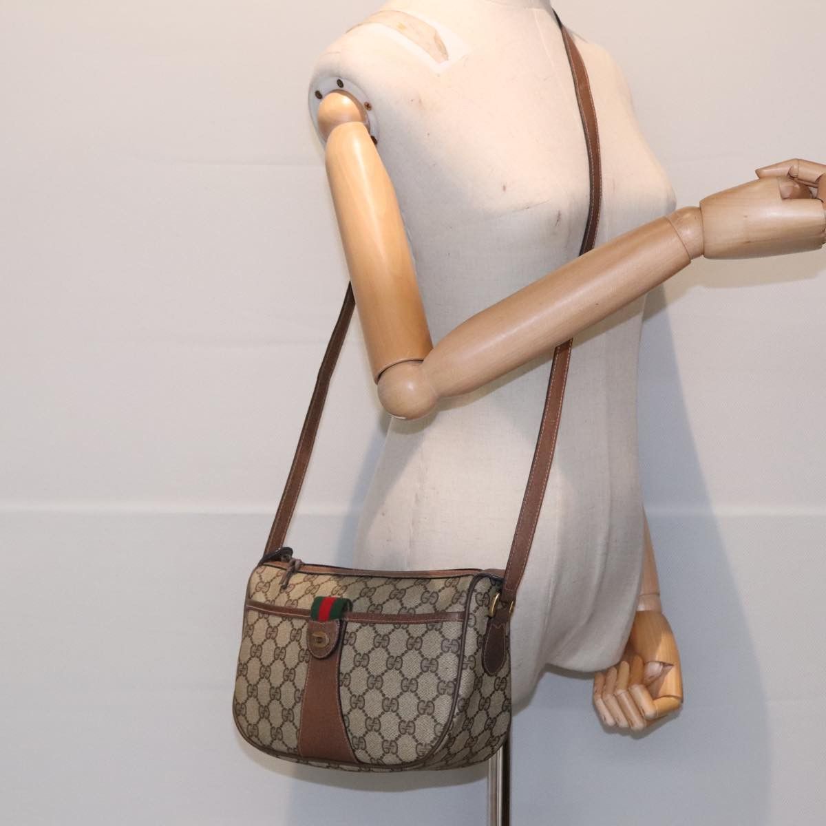 Gucci Beige Canvas Shoulder Bag (Pre-Owned) Size ONE SIZE - 14 Thumbnail