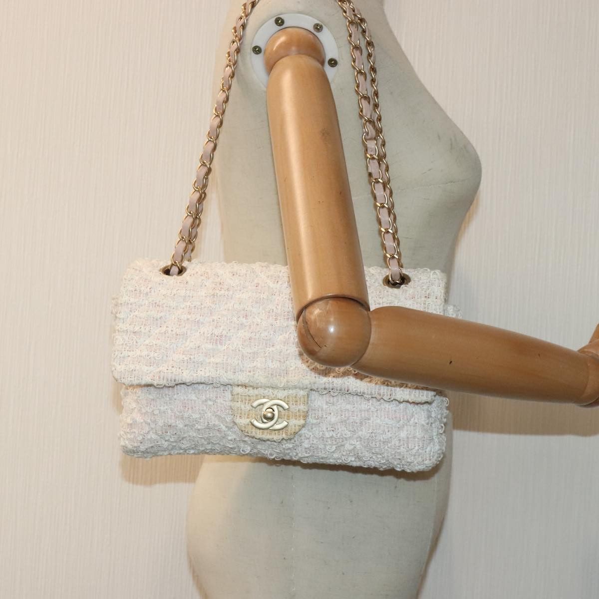 Chanel Timeless Pink Cotton Shoulder Bag (Pre-Owned) Size ONE SIZE - 17 Thumbnail