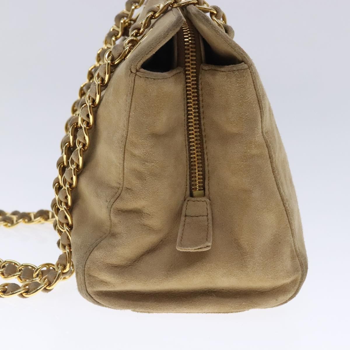 Prada Beige Suede Shoulder Bag (Pre-Owned) Size ONE SIZE - 4 Thumbnail