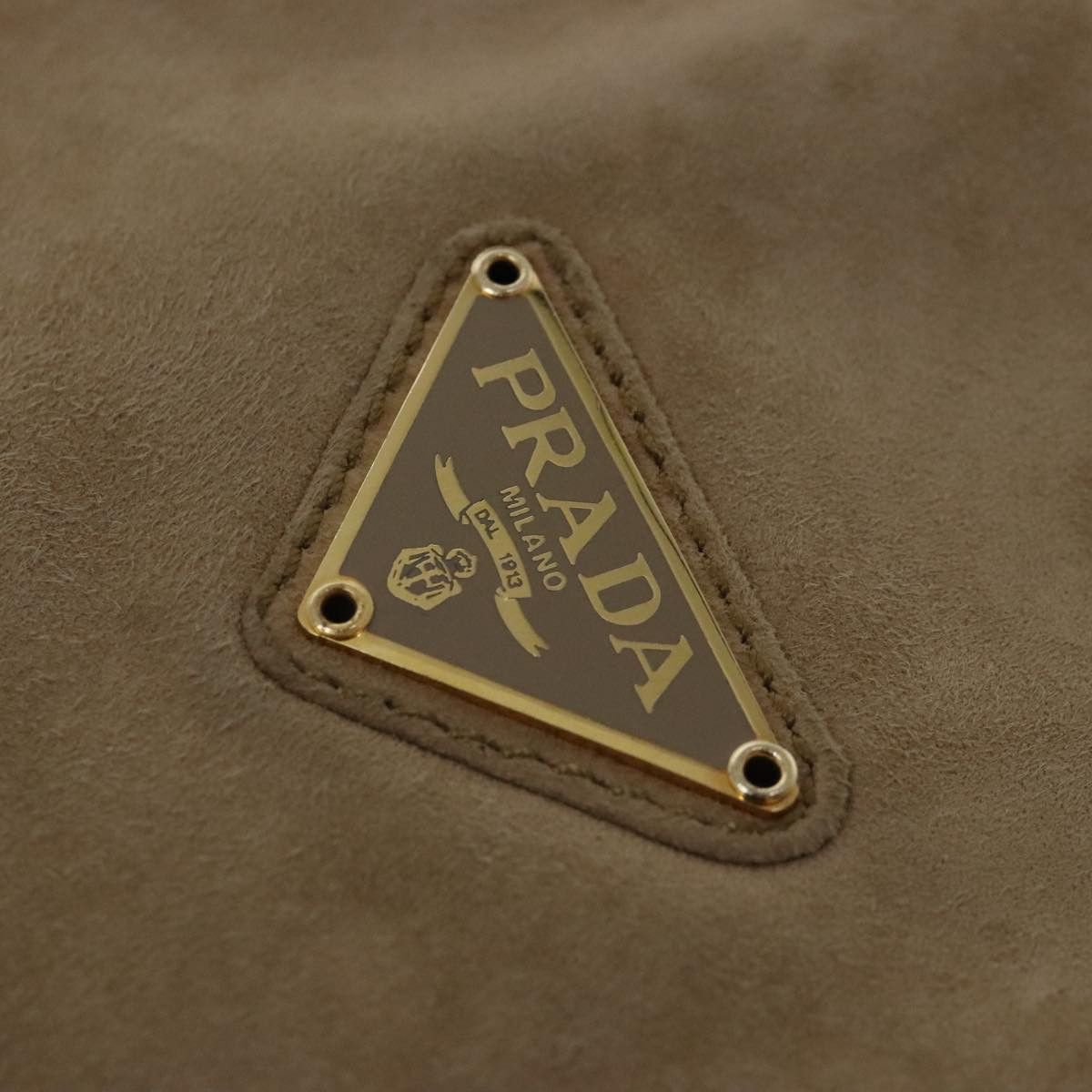 Prada Beige Suede Shoulder Bag (Pre-Owned) Size ONE SIZE - 13 Thumbnail
