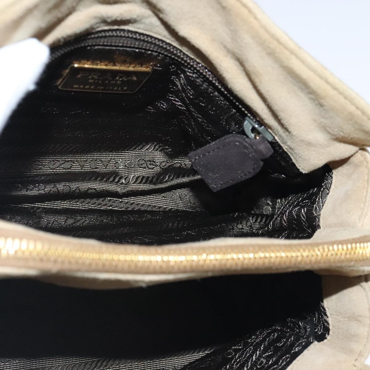 Prada Beige Suede Shoulder Bag (Pre-Owned) Size ONE SIZE - 19 Thumbnail