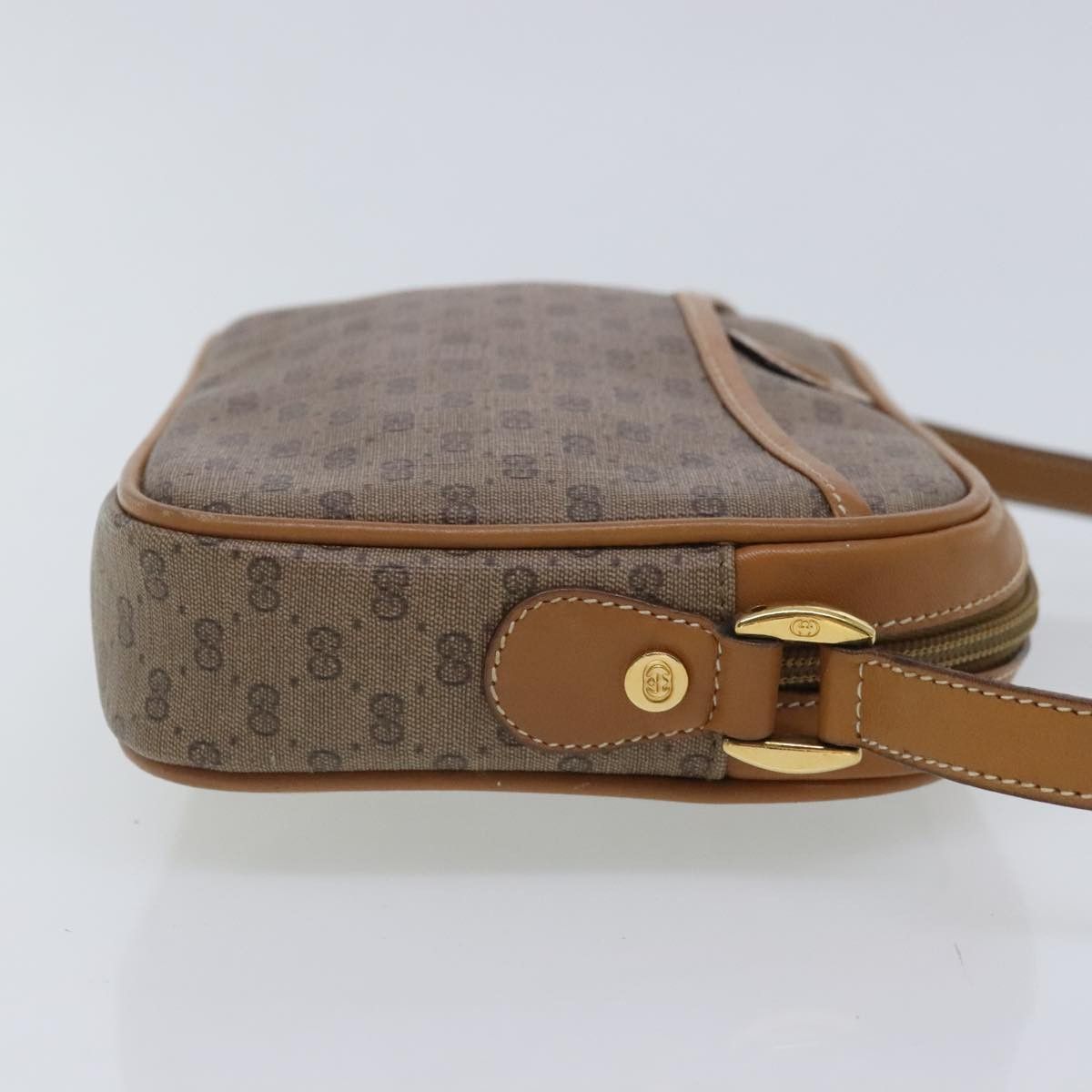 Gucci Micro Small Gg Canvas Beige Canvas Shoulder Bag (Pre-Owned) Size ONE SIZE - 3 Thumbnail