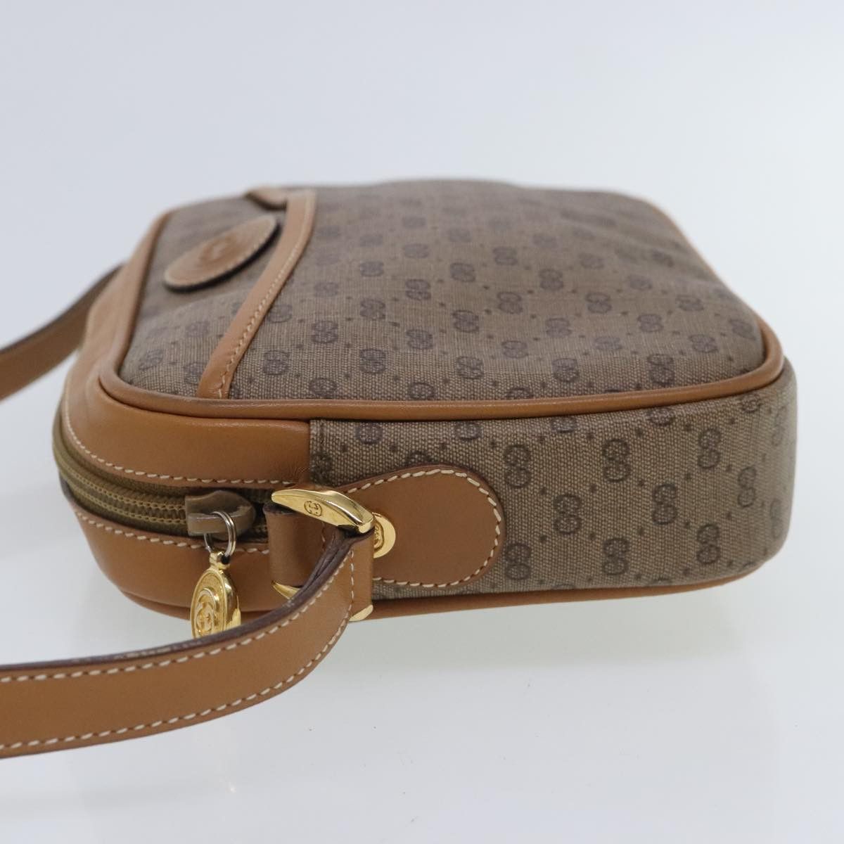 Gucci Micro Small Gg Canvas Beige Canvas Shoulder Bag (Pre-Owned) Size ONE SIZE - 4 Thumbnail