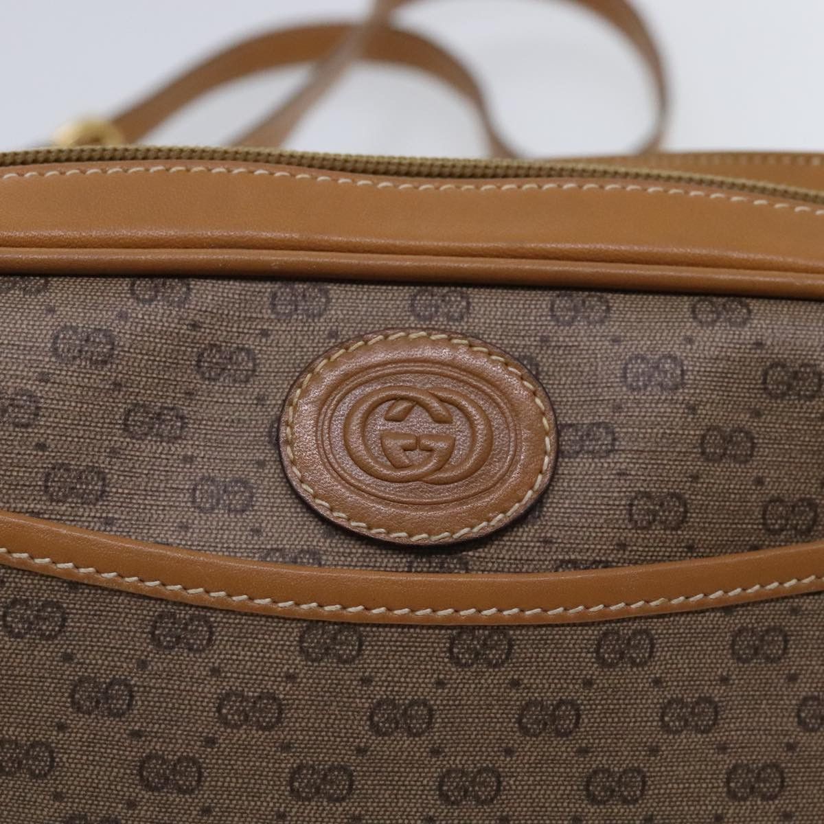 Gucci Micro Small Gg Canvas Beige Canvas Shoulder Bag (Pre-Owned) Size ONE SIZE - 20 Thumbnail