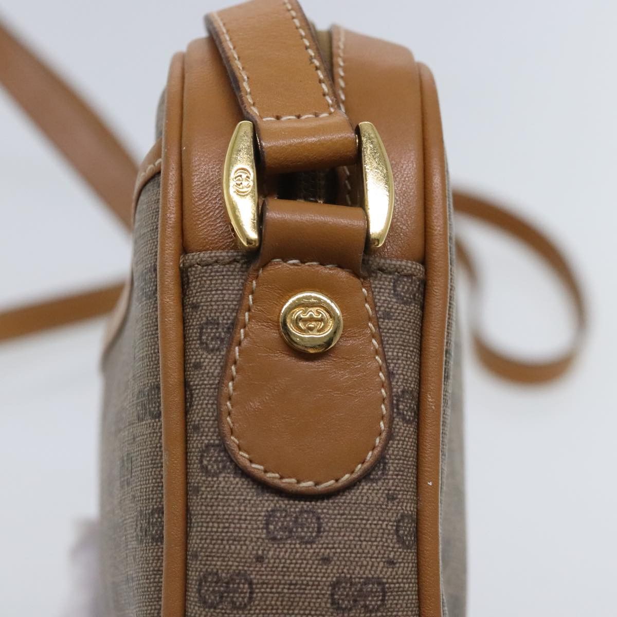 Gucci Micro Small Gg Canvas Beige Canvas Shoulder Bag (Pre-Owned) Size ONE SIZE - 12 Thumbnail