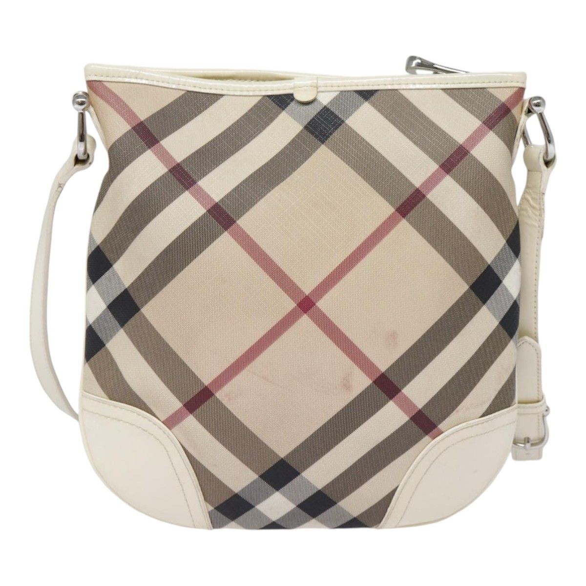 Burberry Nova Check Beige Canvas Shoulder Bag (Pre-Owned) Size ONE SIZE - 2 Thumbnail