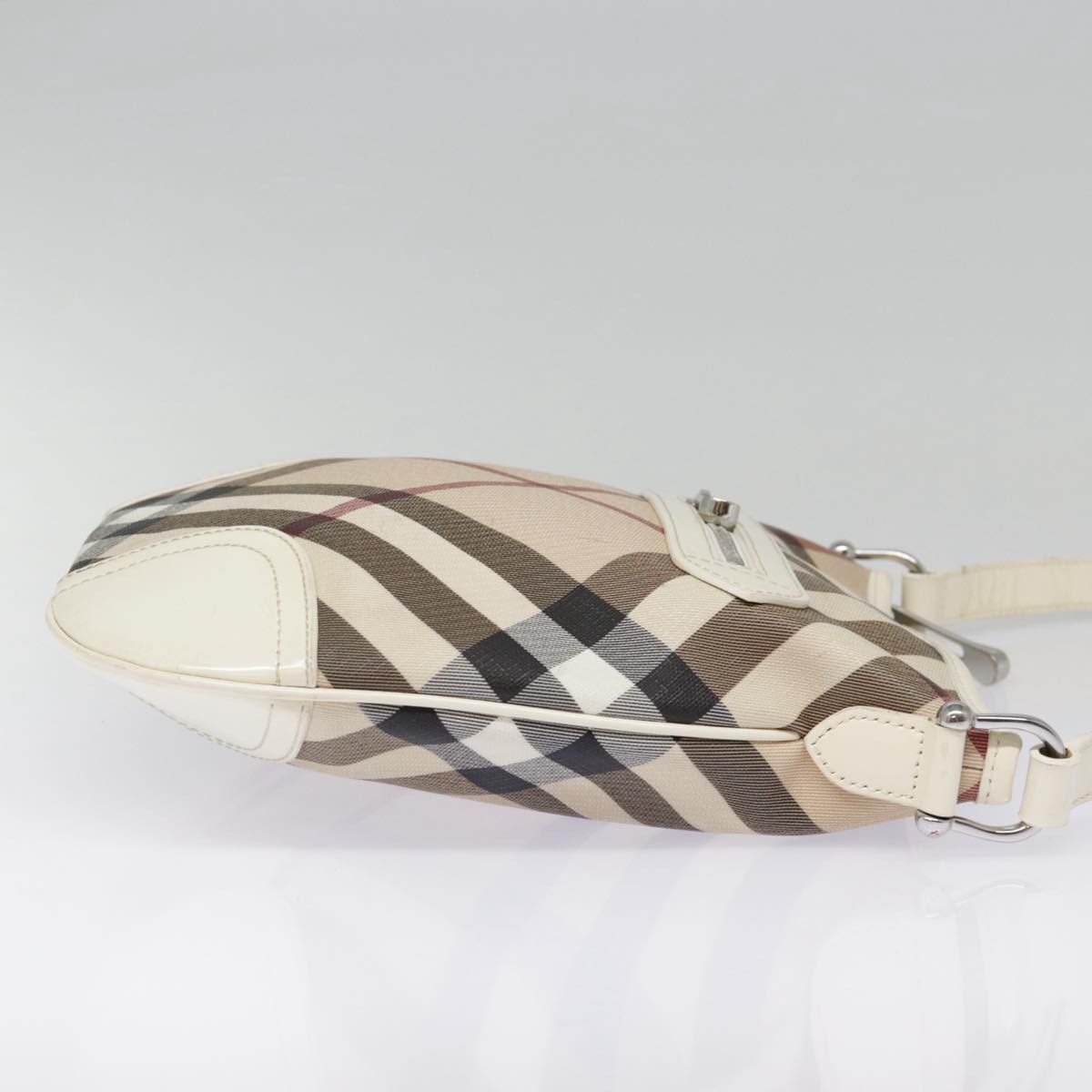 Burberry Nova Check Beige Canvas Shoulder Bag (Pre-Owned) Size ONE SIZE - 4 Thumbnail