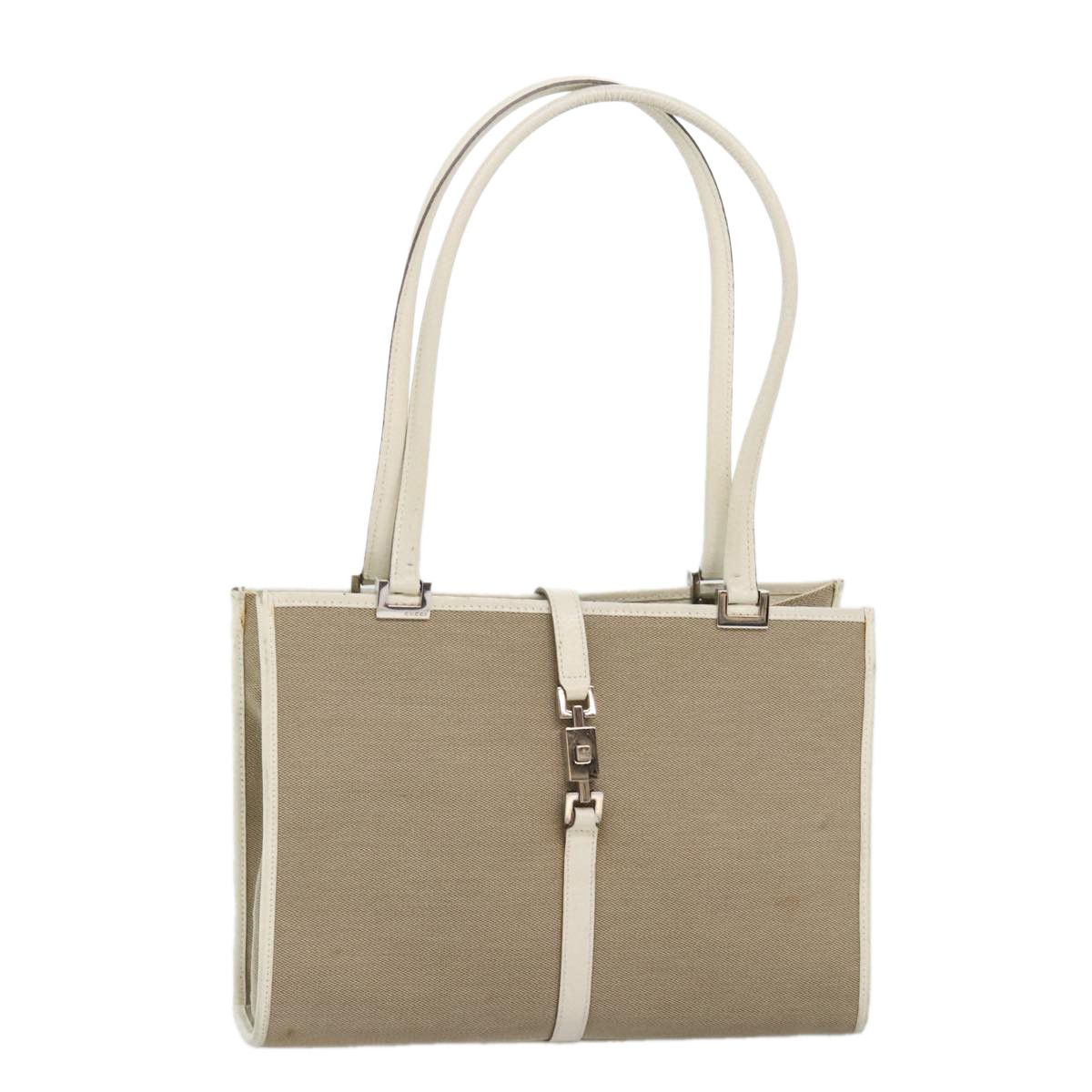 Gucci Jackie Beige Canvas Shoulder Bag (Pre-Owned) Size ONE SIZE - 16 Thumbnail
