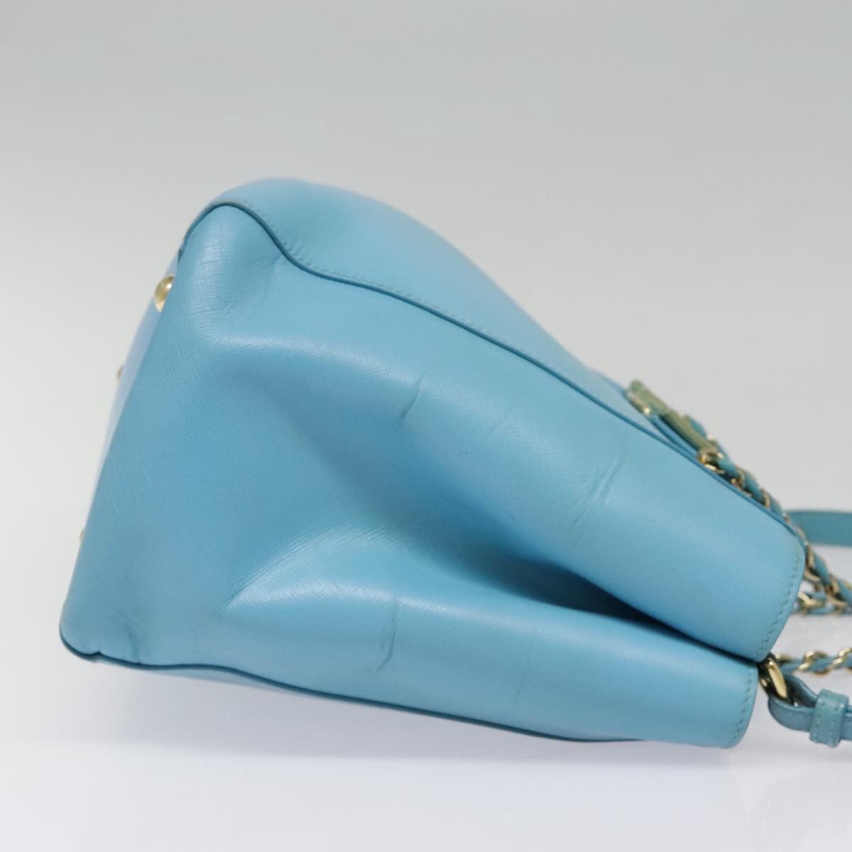 Salvatore Ferragamo Blue Leather Handbag (Pre-Owned) Size ONE SIZE - 4 Thumbnail