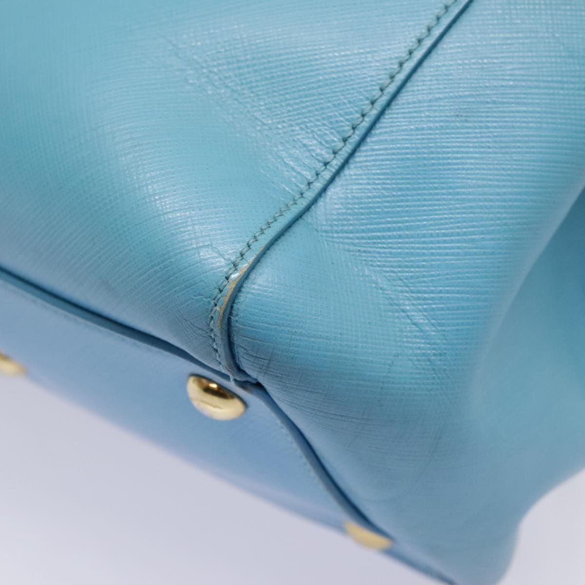 Salvatore Ferragamo Blue Leather Handbag (Pre-Owned) Size ONE SIZE - 7 Thumbnail