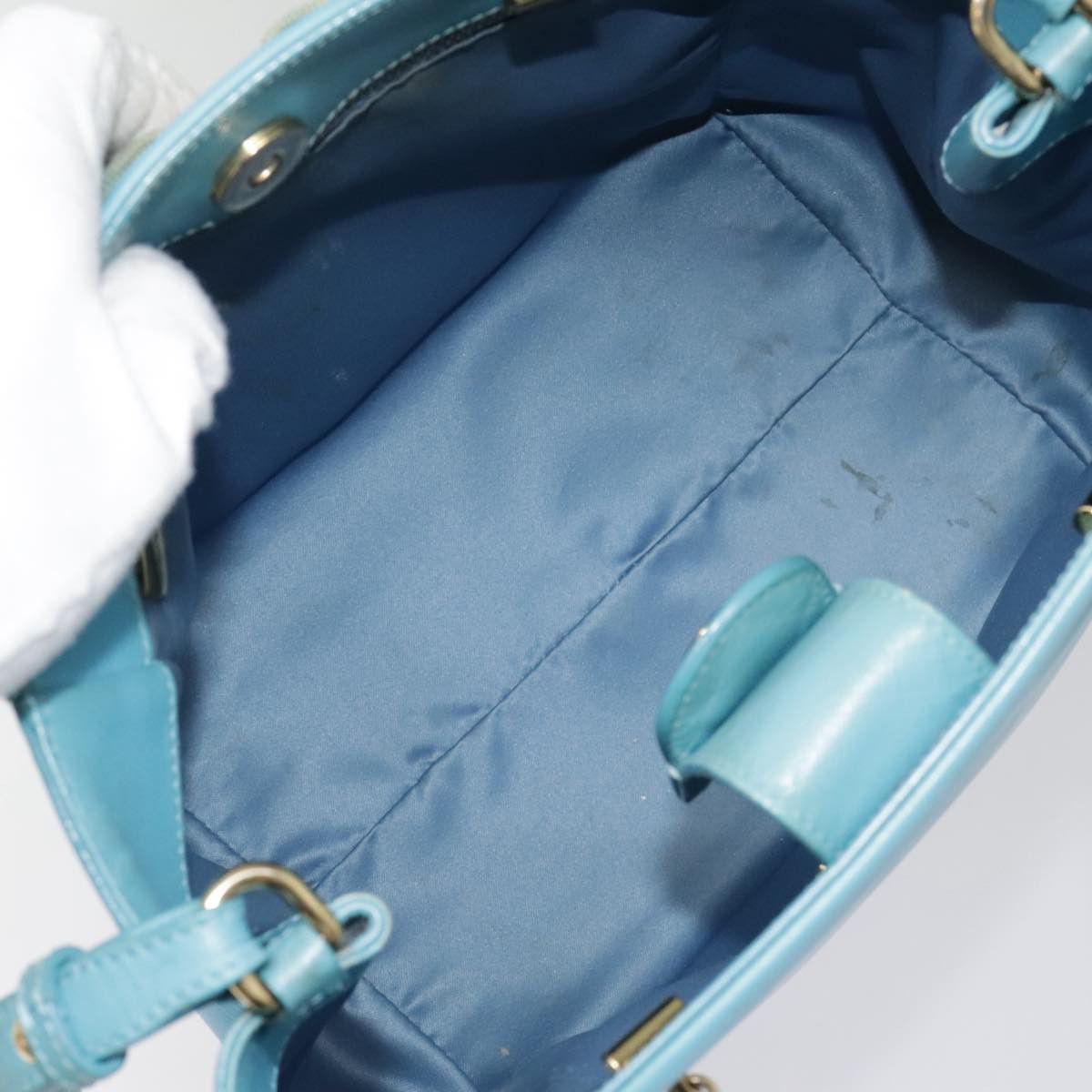 Salvatore Ferragamo Blue Leather Handbag (Pre-Owned) Size ONE SIZE - 11 Thumbnail