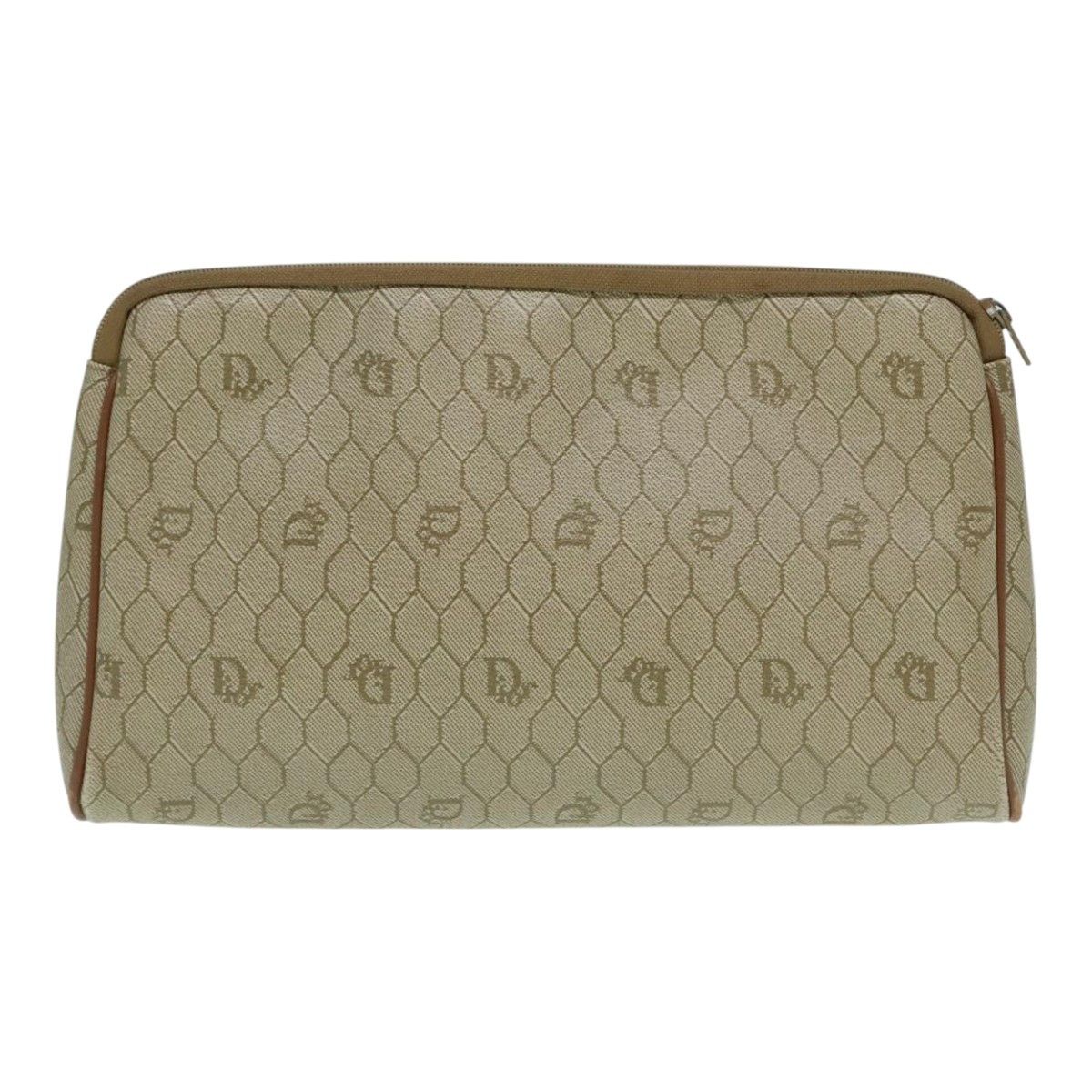 Dior Honeycomb Beige Canvas Clutch Bag (Pre-Owned) Size ONE SIZE - 2 Thumbnail