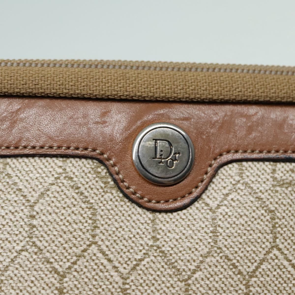 Dior Honeycomb Beige Canvas Clutch Bag (Pre-Owned) Size ONE SIZE - 7 Thumbnail