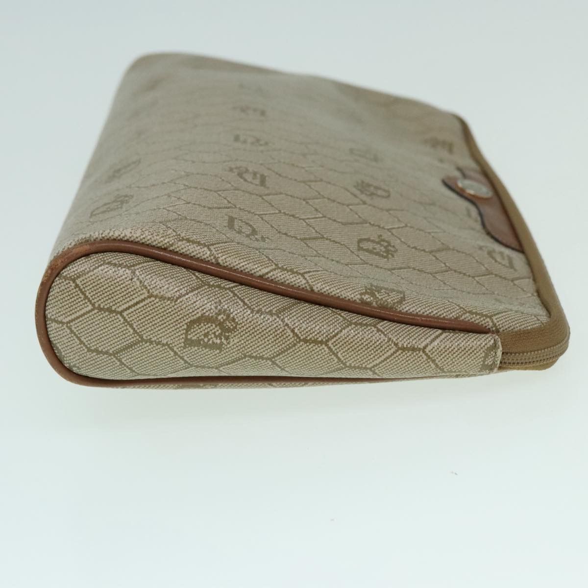 Dior Honeycomb Beige Canvas Clutch Bag (Pre-Owned) Size ONE SIZE - 3 Thumbnail