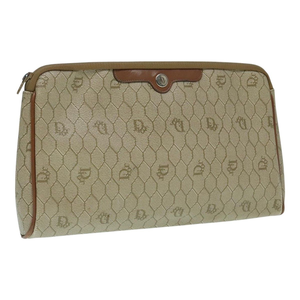 Dior Honeycomb Beige Canvas Clutch Bag (Pre-Owned) Size ONE SIZE - 11 Thumbnail