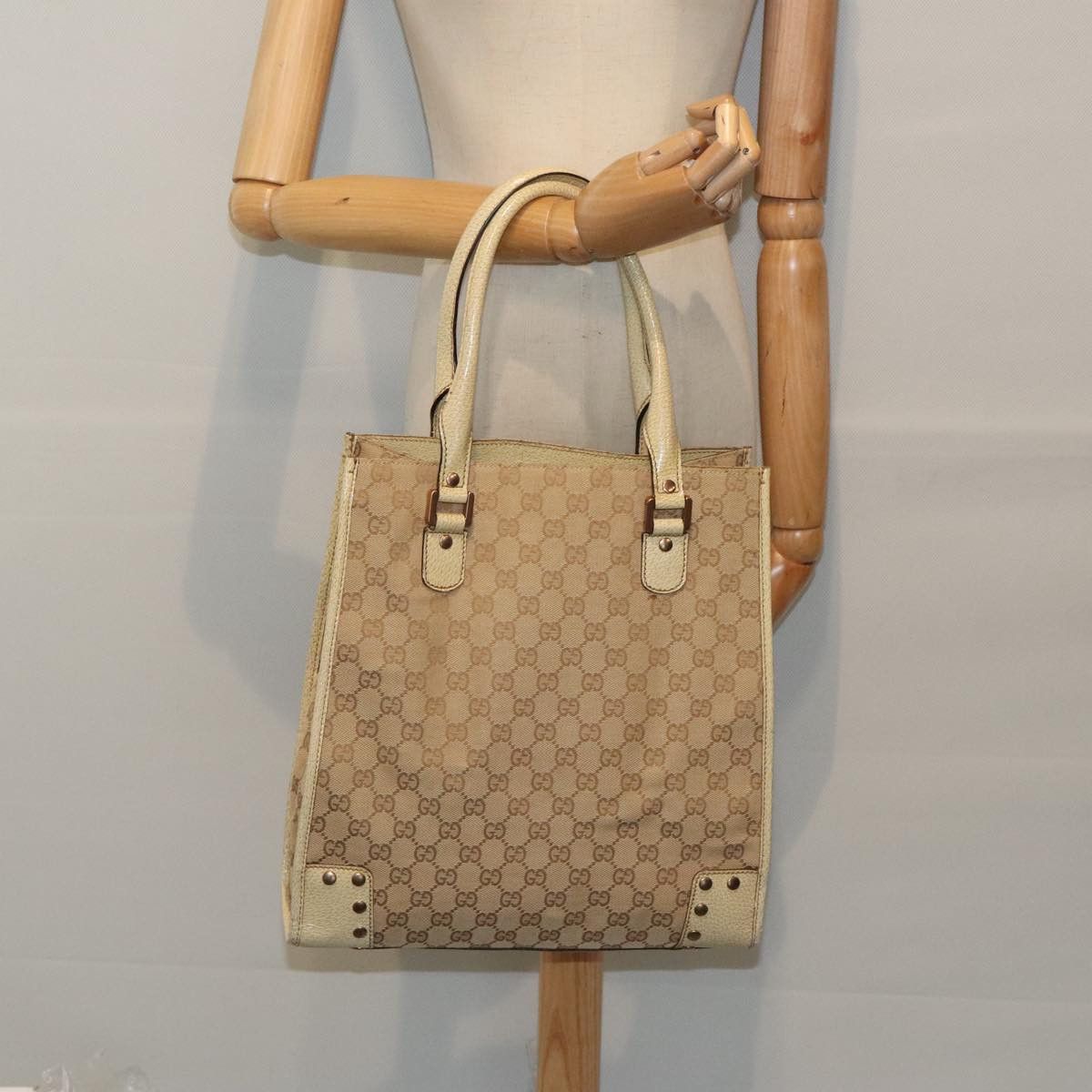 Gucci Beige Canvas Tote Bag (Pre-Owned) Size ONE SIZE - 15 Thumbnail