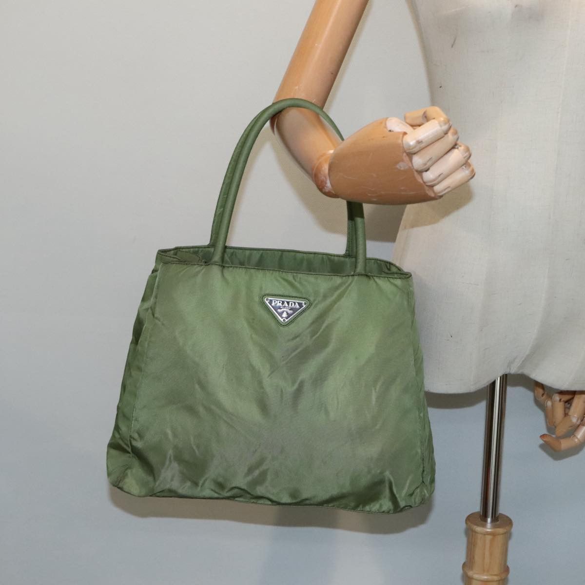 Prada Khaki Synthetic Handbag (Pre-Owned) Size ONE SIZE - 14 Thumbnail
