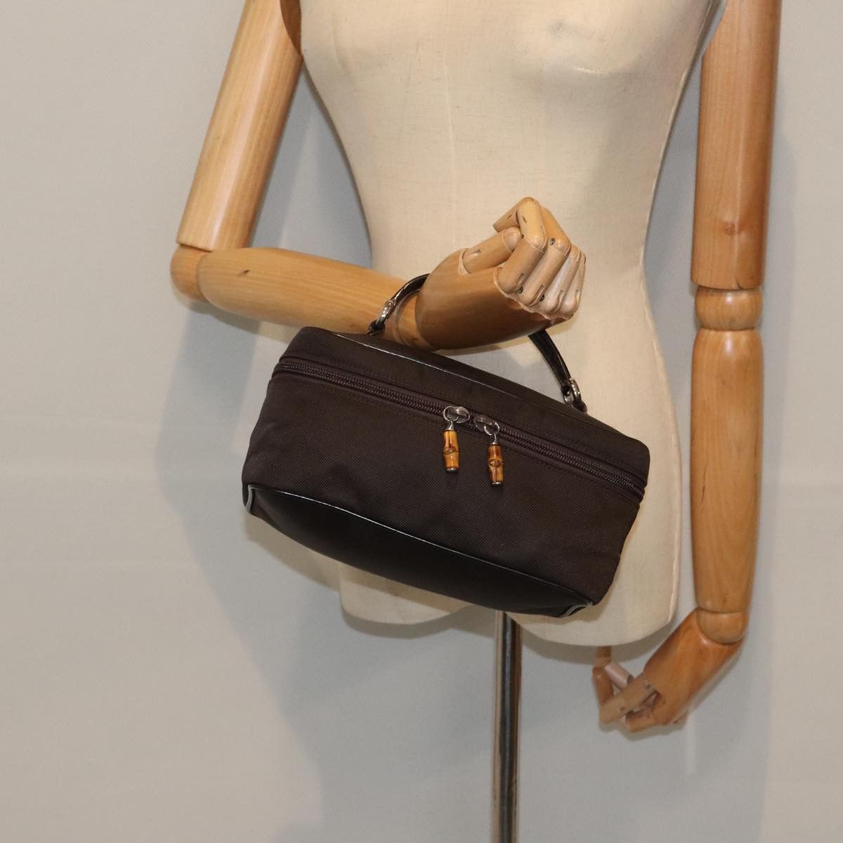 Gucci Bamboo Black Canvas Clutch Bag (Pre-Owned) Size ONE SIZE - 13 Thumbnail