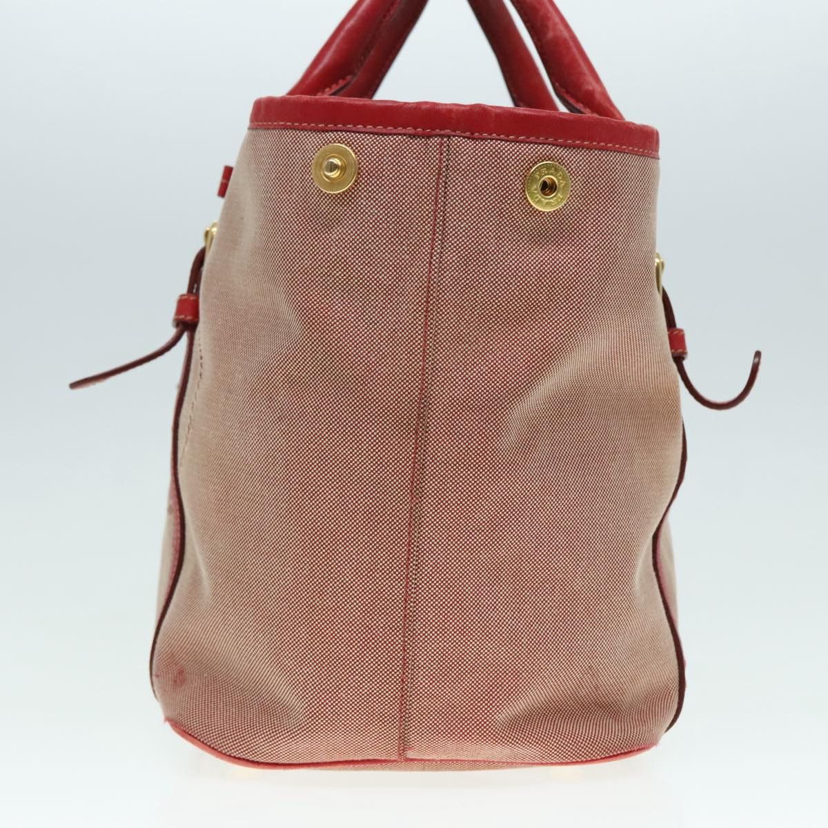 Prada Canapa Red Canvas Handbag (Pre-Owned) Size ONE SIZE - 3 Thumbnail