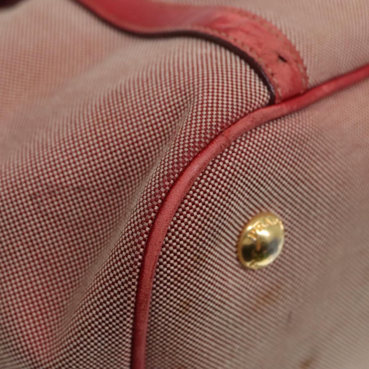 Prada Canapa Red Canvas Handbag (Pre-Owned) Size ONE SIZE - 9 Thumbnail