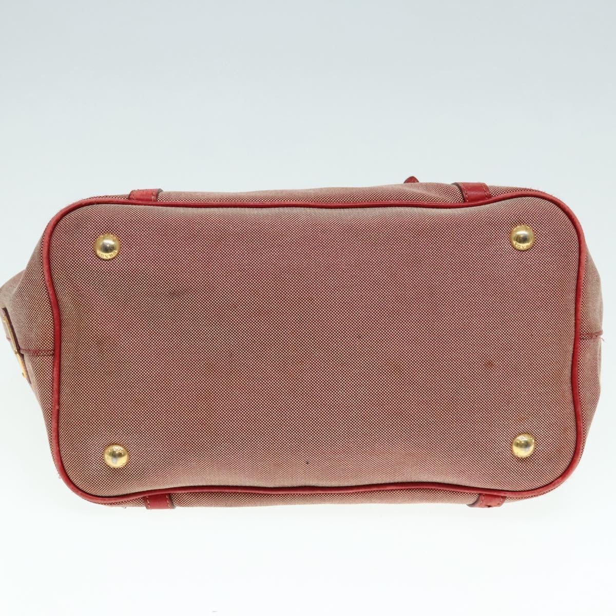 Prada Canapa Red Canvas Handbag (Pre-Owned) Size ONE SIZE - 17 Thumbnail