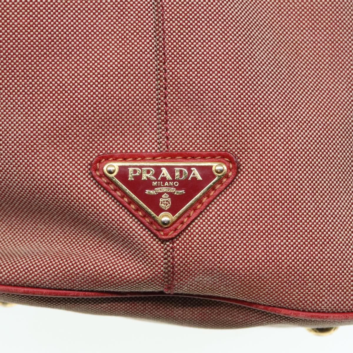 Prada Canapa Red Canvas Handbag (Pre-Owned) Size ONE SIZE - 19 Thumbnail