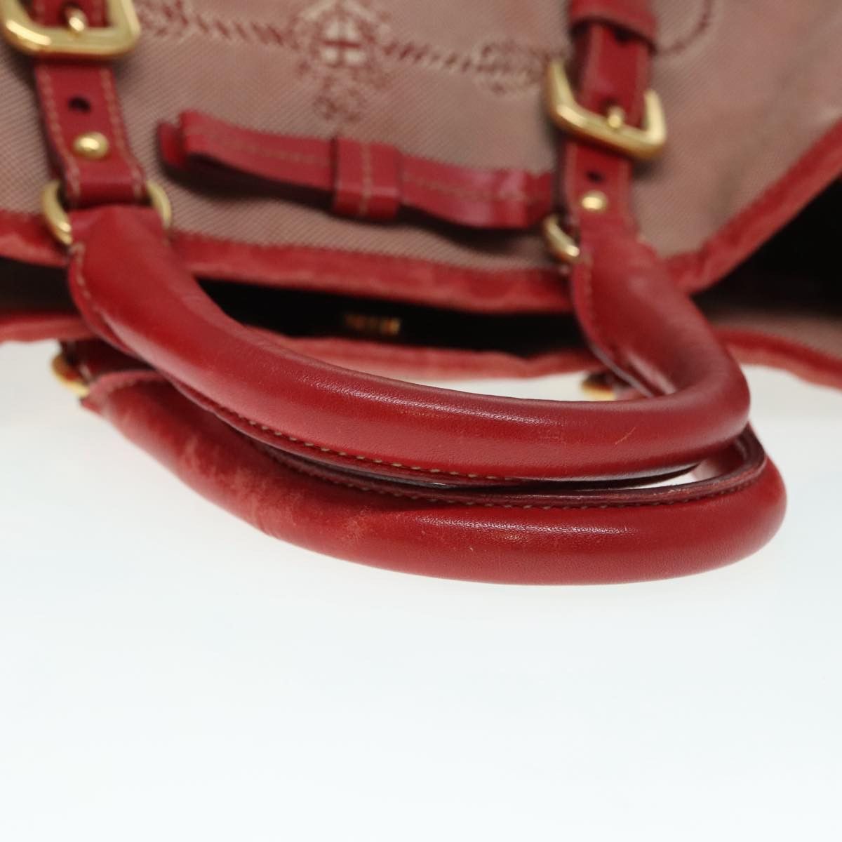Prada Canapa Red Canvas Handbag (Pre-Owned) Size ONE SIZE - 5 Thumbnail