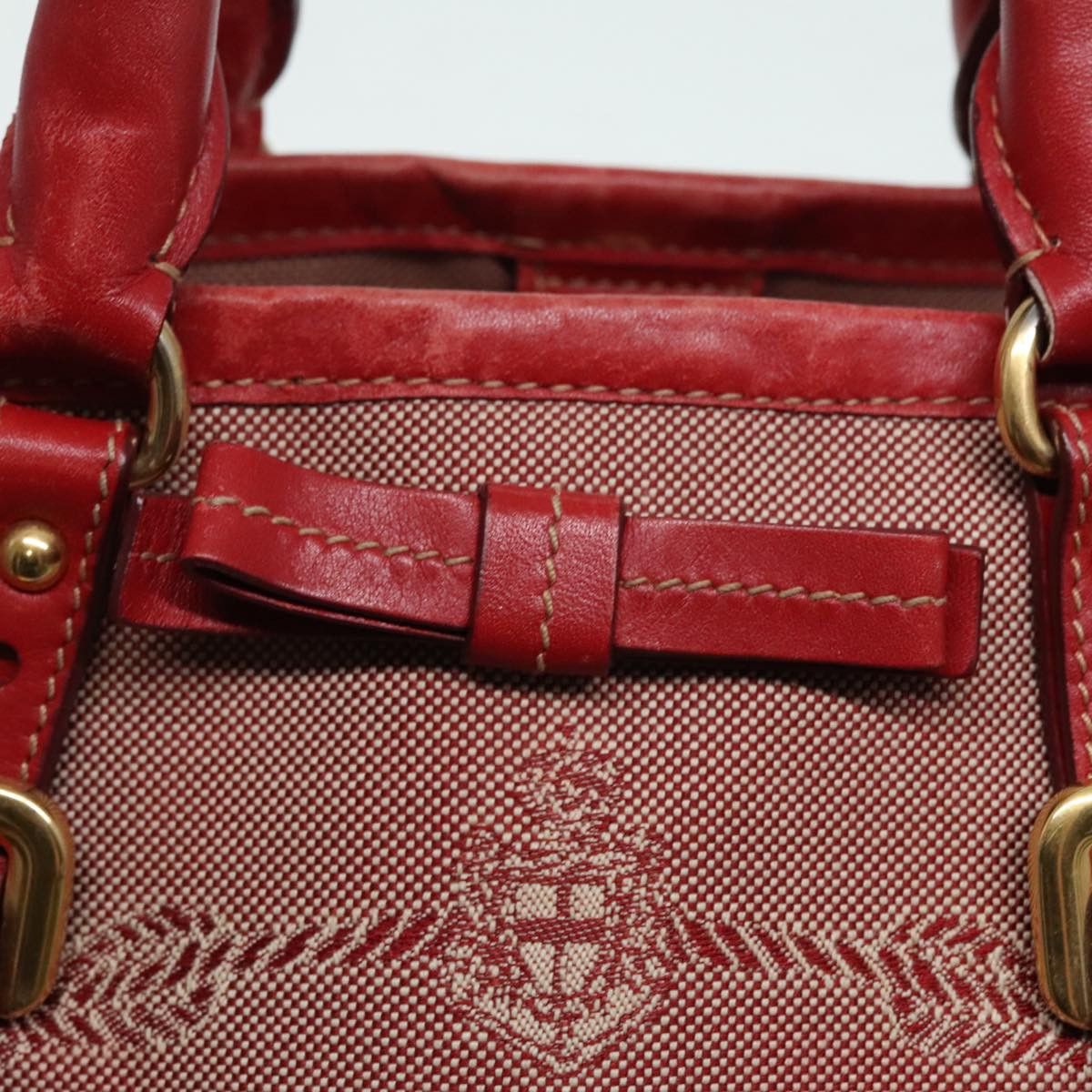 Prada Canapa Red Canvas Handbag (Pre-Owned) Size ONE SIZE - 18 Thumbnail