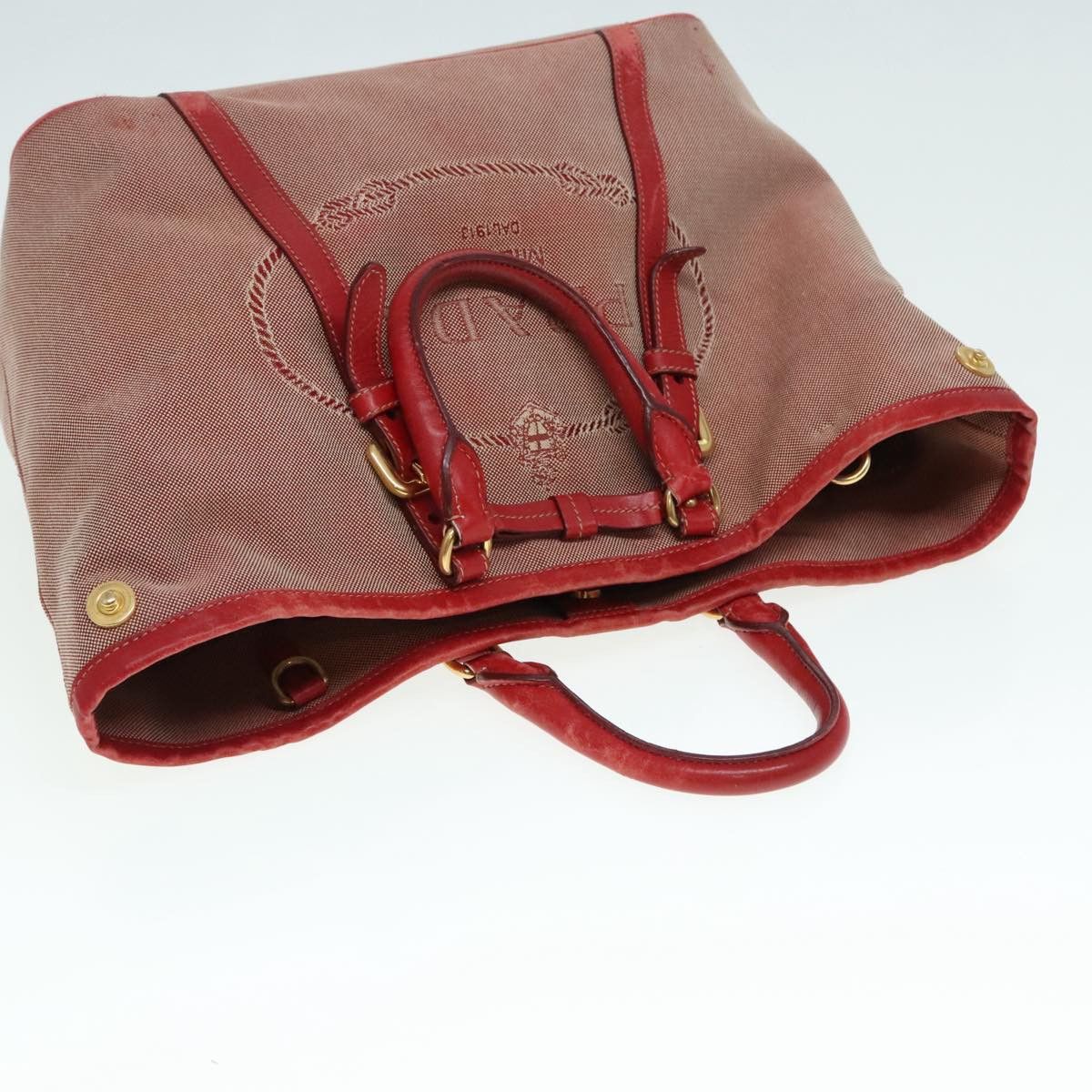 Prada Canapa Red Canvas Handbag (Pre-Owned) Size ONE SIZE - 14 Thumbnail