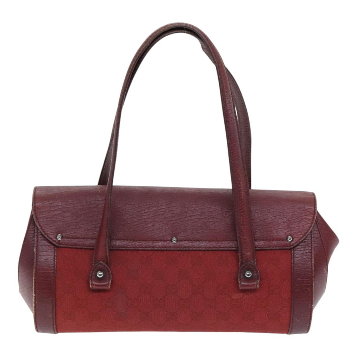 Gucci Bamboo Red Canvas Shoulder Bag (Pre-Owned) Size ONE SIZE - 2 Thumbnail